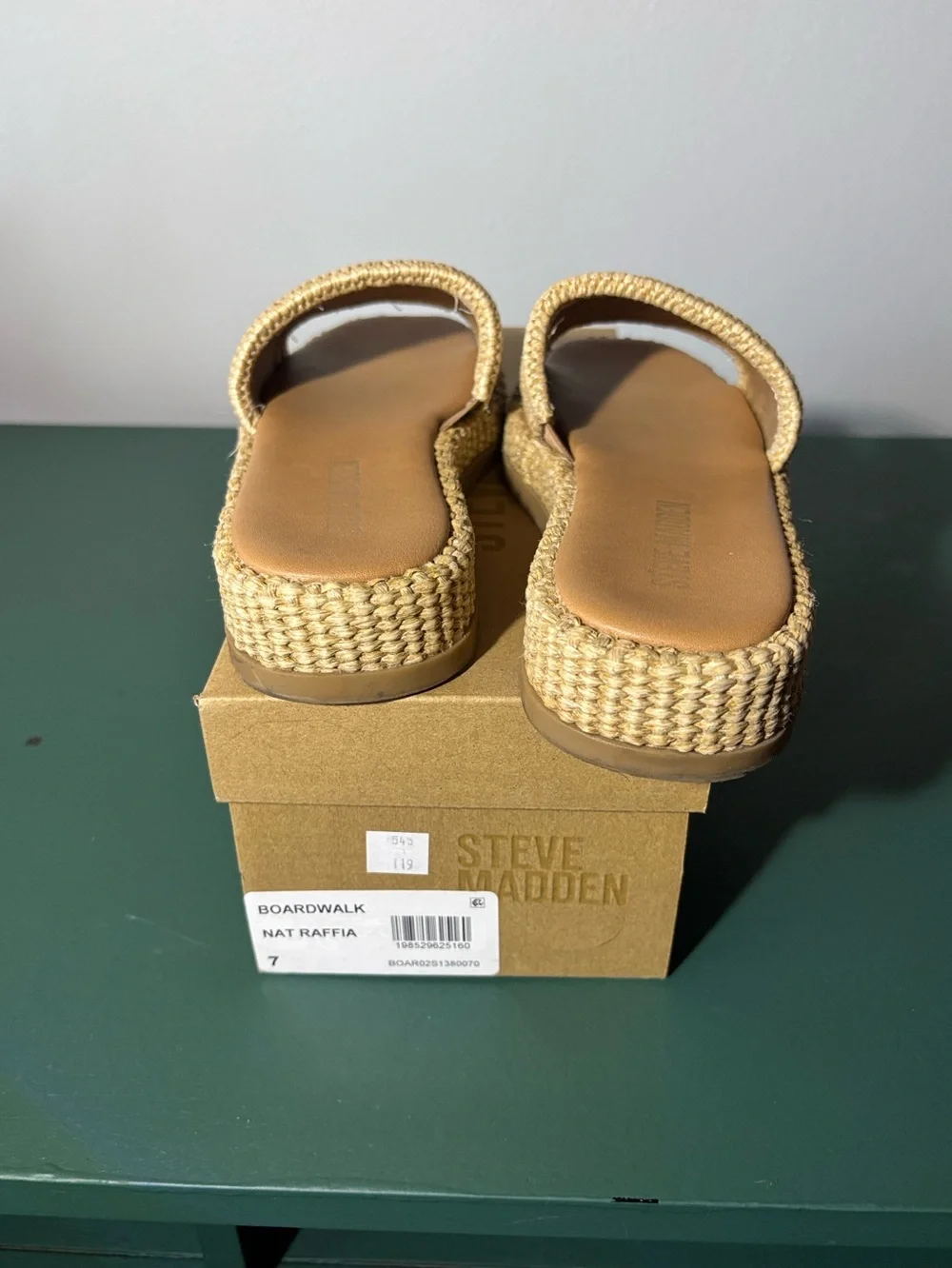 Steve Madden Boardwalk Raffia Slide Sandals